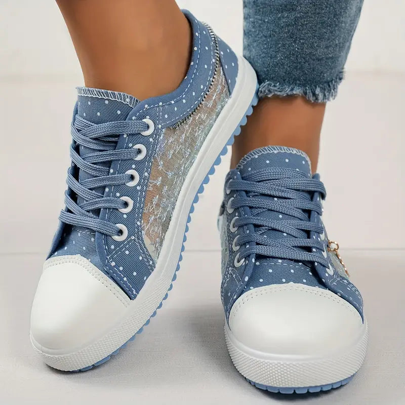 Women's Floral Denim Lace Hollow Shoes