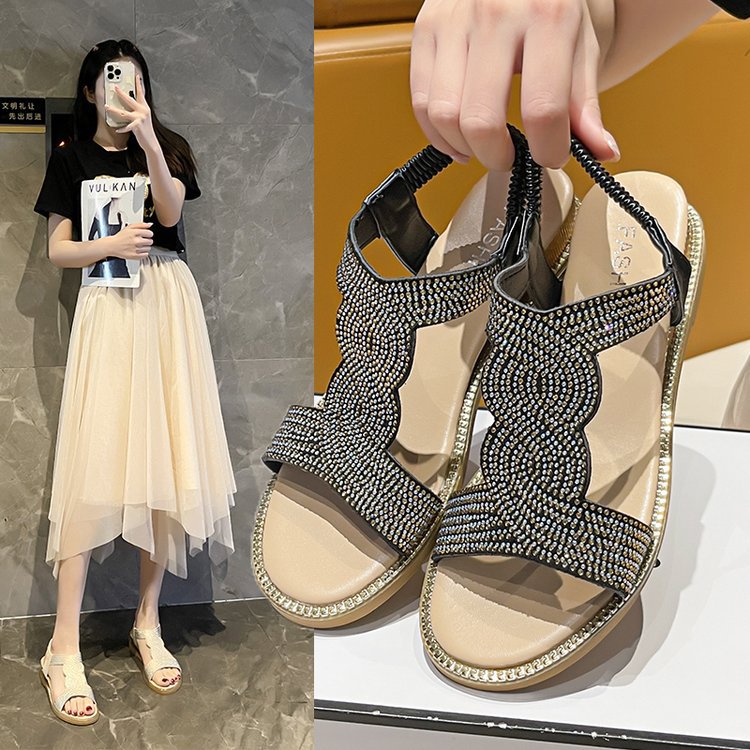 Women's Soft Bottom Rhinstone Sandals