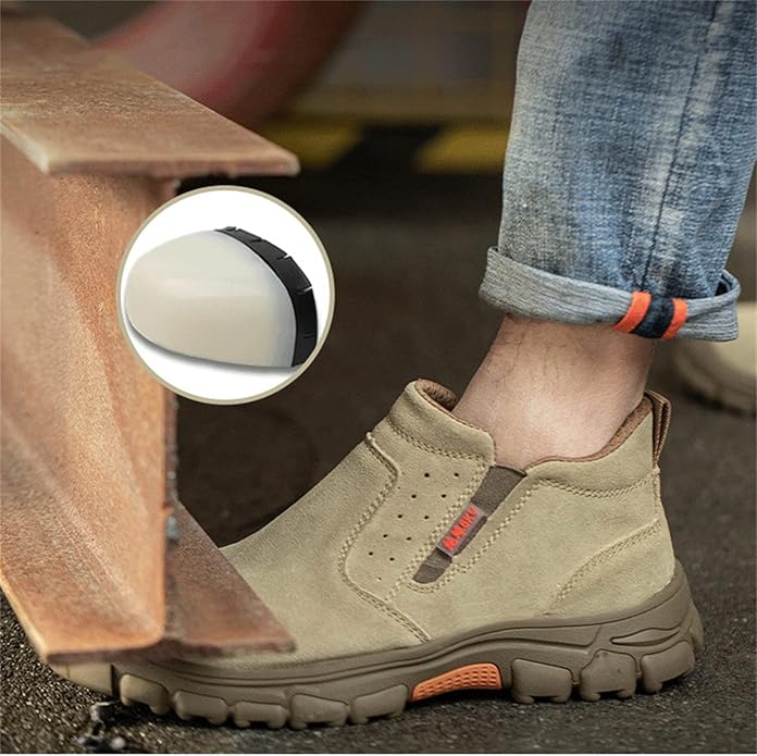 Men's Safety Slip-On Steel Toe Cap Boots