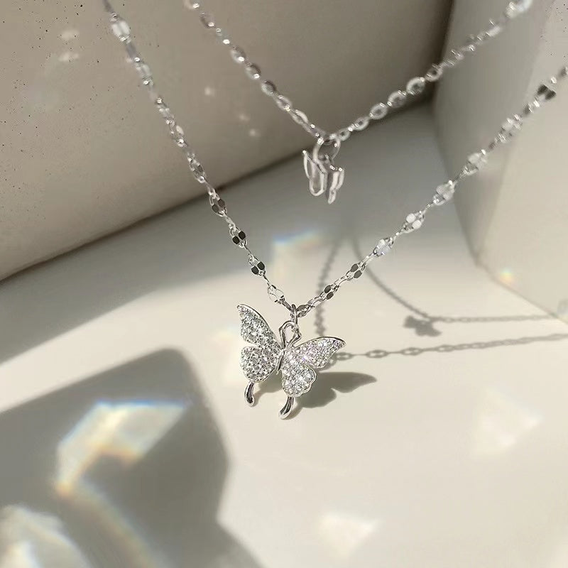Double Layer Butterfly Necklace 【Buy One Get One Free】