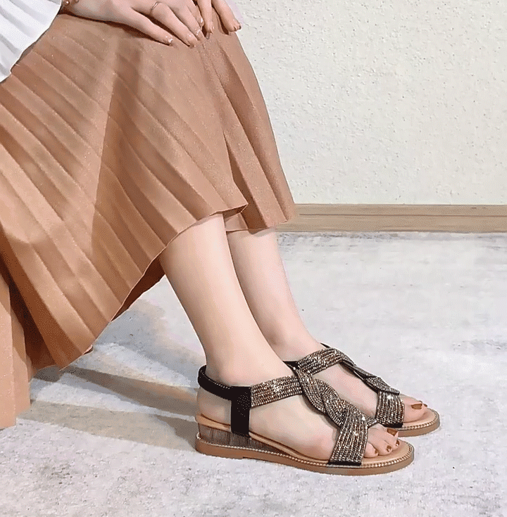 Women's Soft Bottom Rhinstone Sandals