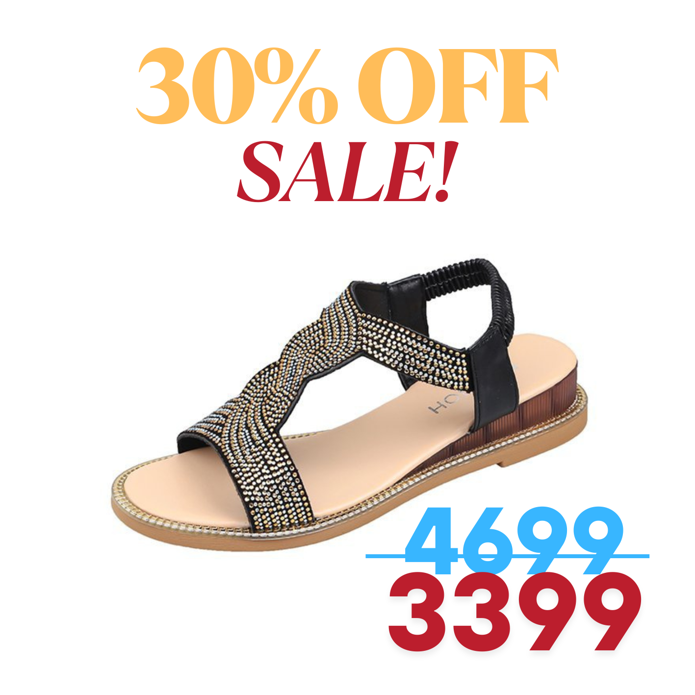 Women's Soft Bottom Rhinstone Sandals