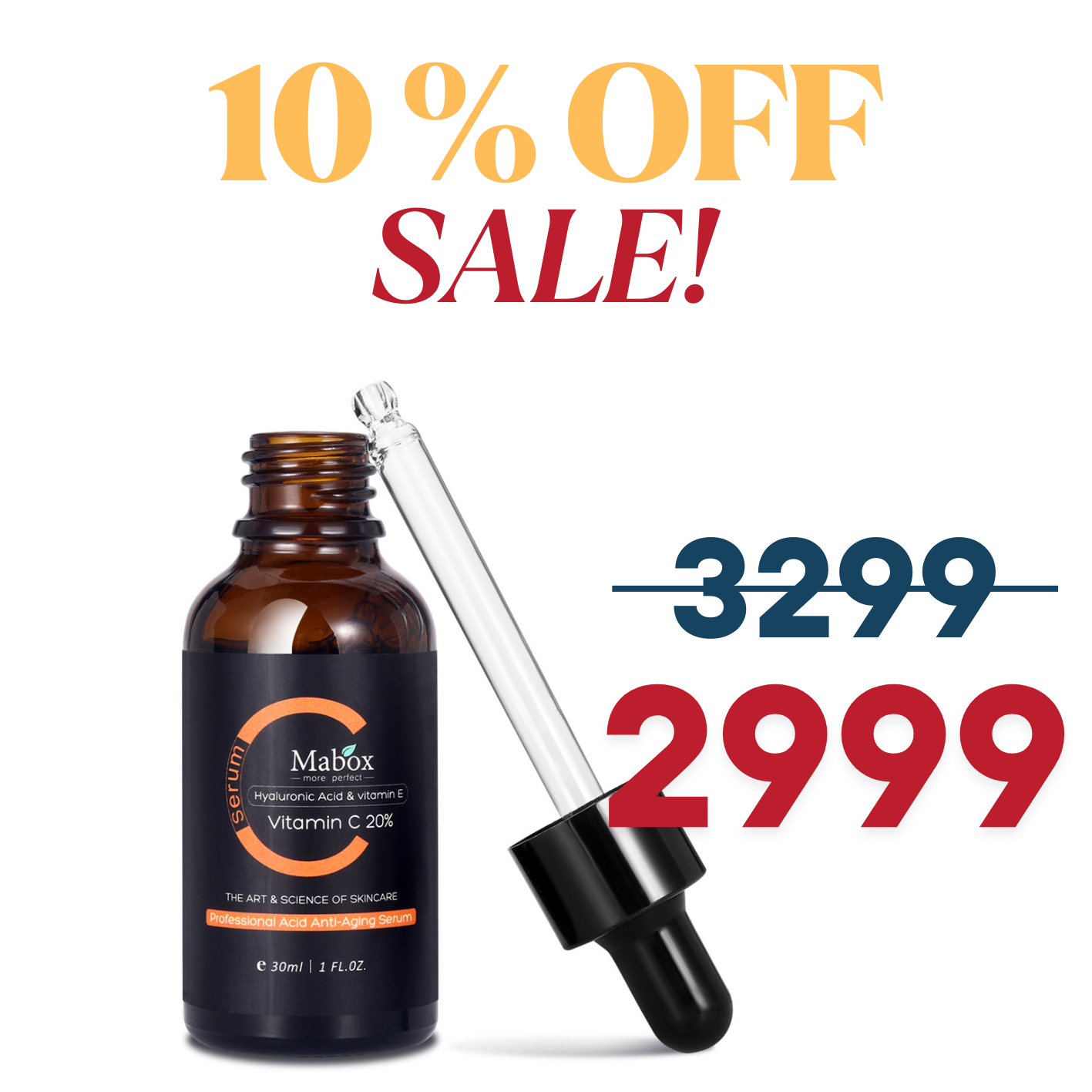 Mabox Vitamin C Serum; Mabox 2.5% Retinol Moisturizer Face Cream