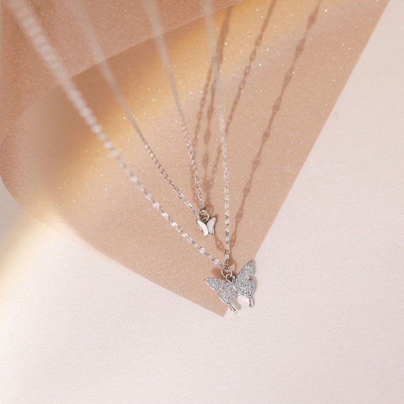 Double Layer Butterfly Necklace 【Buy One Get One Free】
