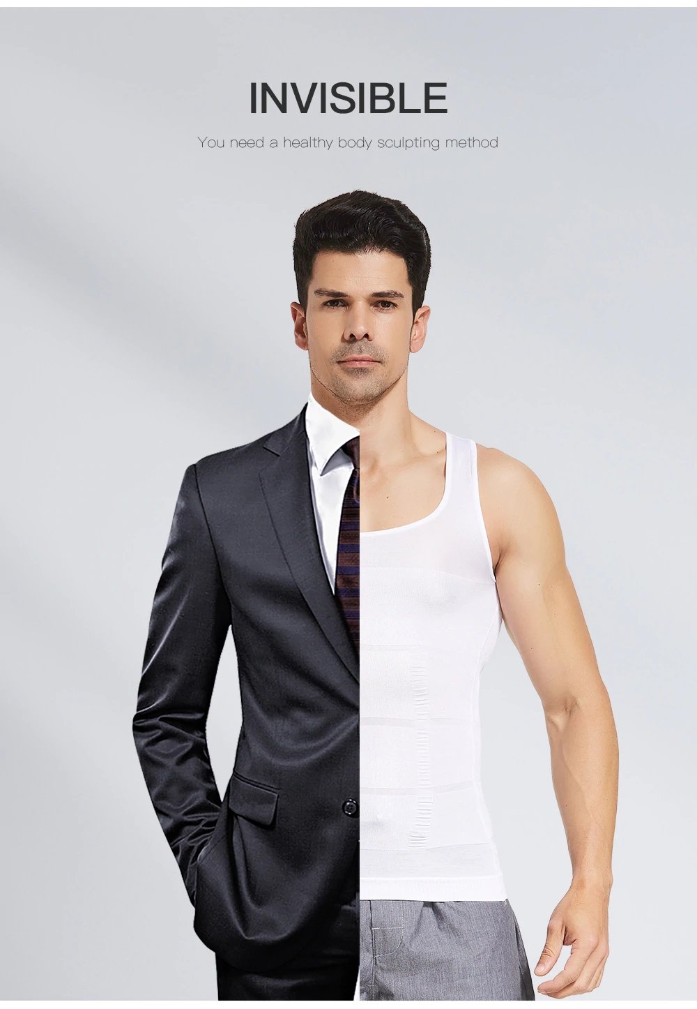 Men's Slimming Body Shaper Vest Shirt