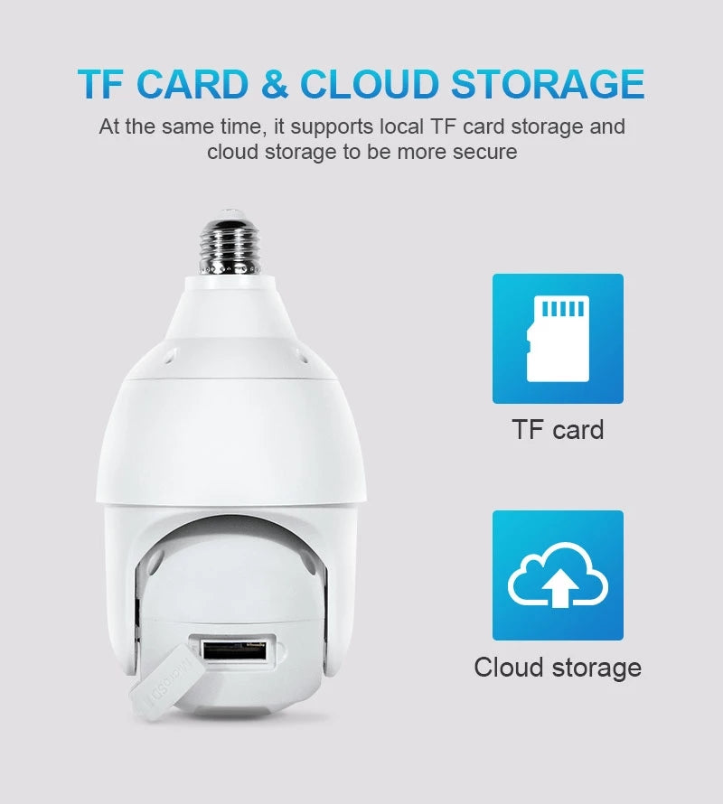 Wireless Wifi Light Bulb Camera Security Camera