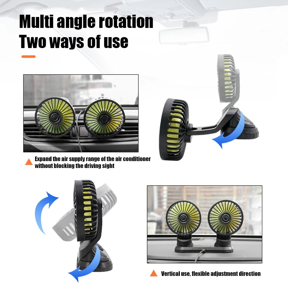 Car Dashboard Adjustable Cooling Fan