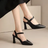 Pointed Toe Thick Heel High Heels