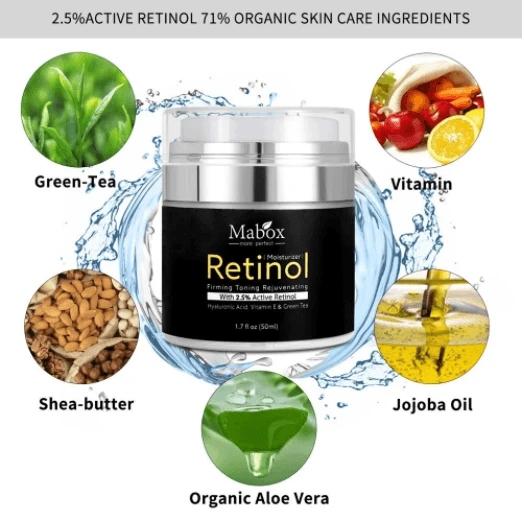 Mabox Vitamin C Serum; Mabox 2.5% Retinol Moisturizer Face Cream